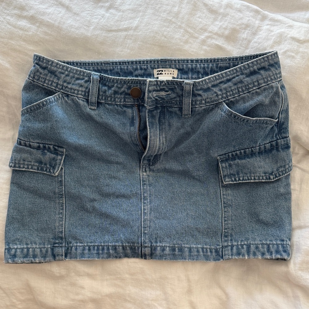 Billabong Denim Mini Skirt with Pockets